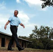 George W Bush on his Prairie Chapel ranch