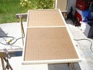 Masonite peg-board substrate