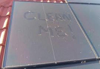 Solar panel with finger writing