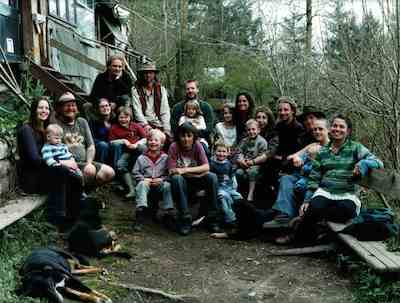 The off-grid Steward community group has 23 members and have lived in the woods for over a decade