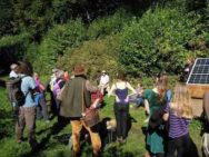 Member Daniel leads his "wild food taster" session in Dartmoor Park
