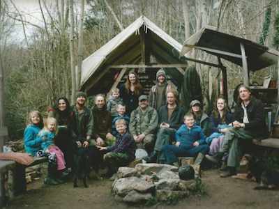 Off-grid community nestled in a national park in England