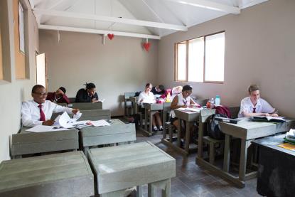 Recycling, Eco-desks, Off-grid, school, South Africa