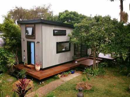 Australian tiny home on wheels in outback