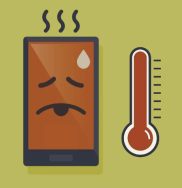 Thermometer and phone sweat