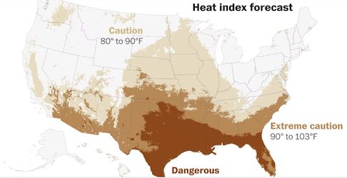 Heat map of USA